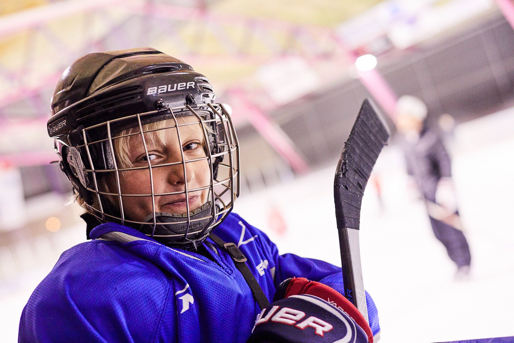 Our hockey star stays cool on the ice