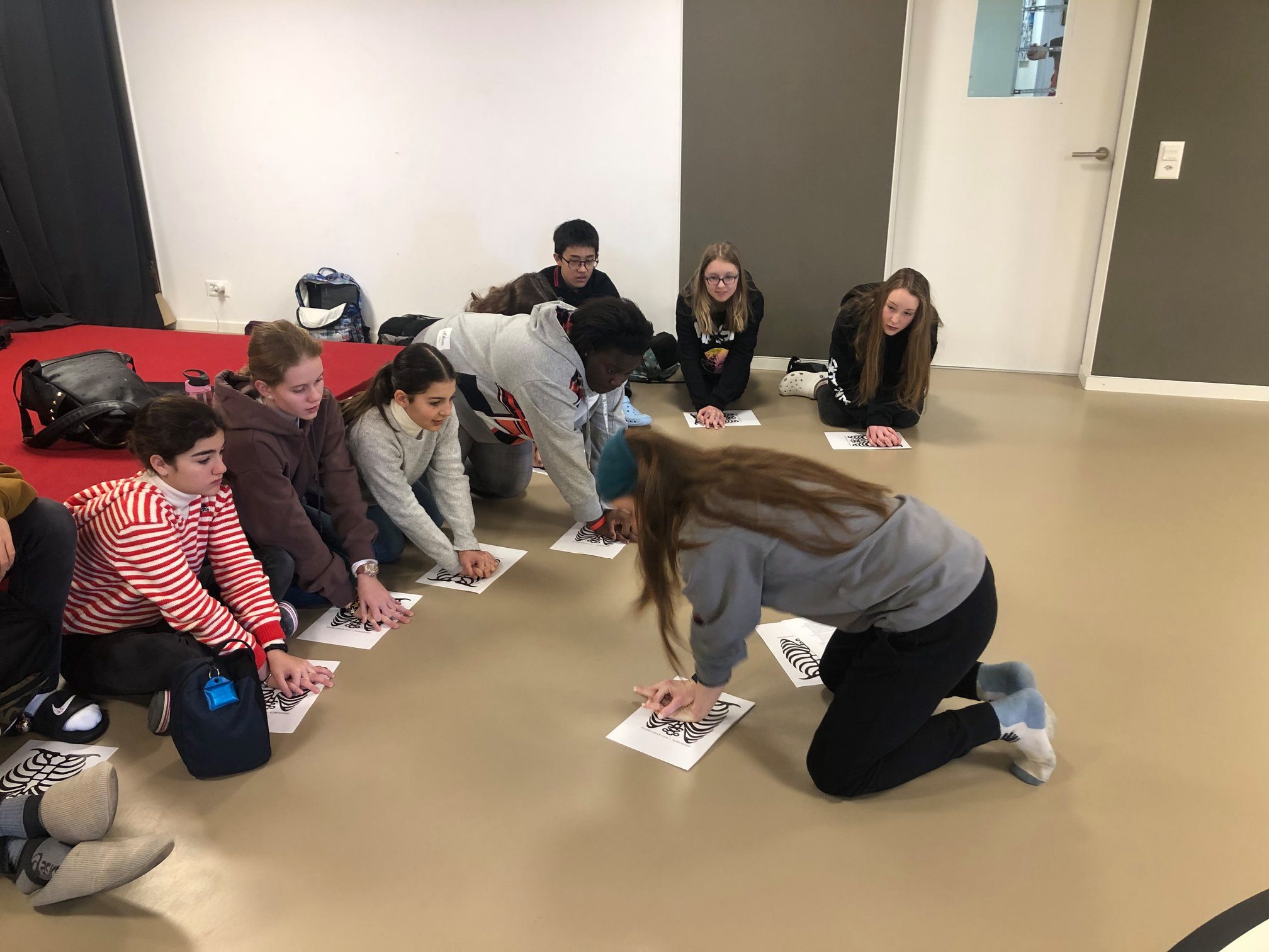 First Aid during their wellness classes